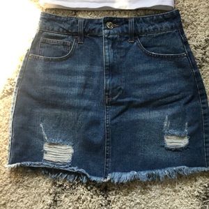 F21 Denim Mini Skirt